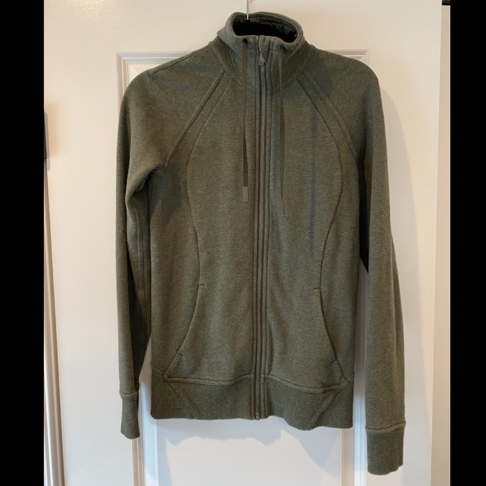 Lululemon Army green zip-up